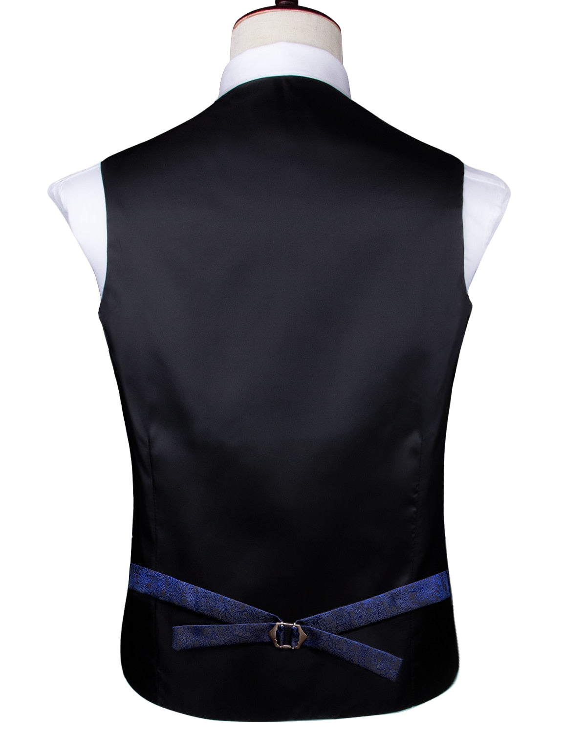 Men's Vests and Tie Business Formal Dresses Slim Vest 4piece Hanky cufflinks for Suit Blue Paisley Waistcoat The Clothing Company Sydney