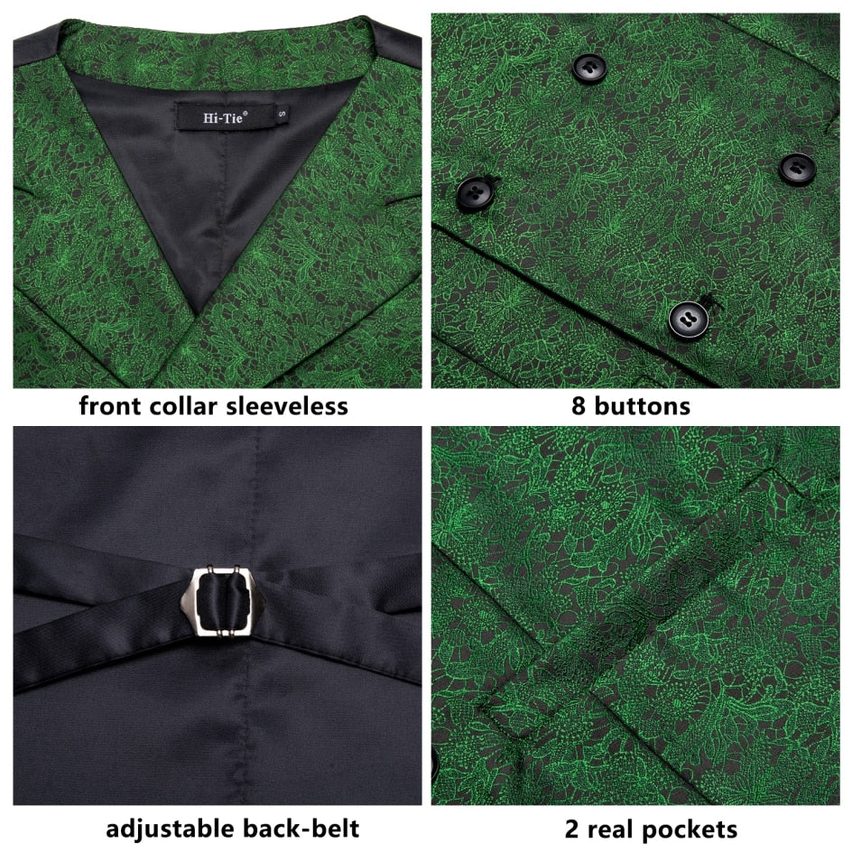 Men's Vests and Tie Business Formal Dresses Slim Vest 4piece Hanky cufflinks for Suit Blue Paisley Waistcoat The Clothing Company Sydney