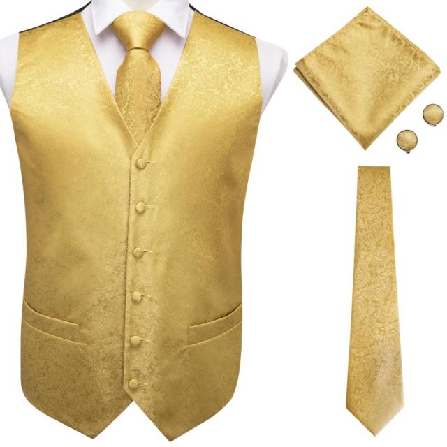 Men's Vests and Tie Business Formal Dresses Slim Vest 4piece Hanky cufflinks for Suit Blue Paisley Waistcoat The Clothing Company Sydney