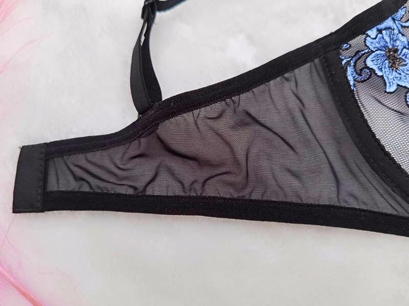 2 piece Floral Embroidery Lace Underwear Set Underwire Push Up Bra Underwear Lingerie Set The Clothing Company Sydney