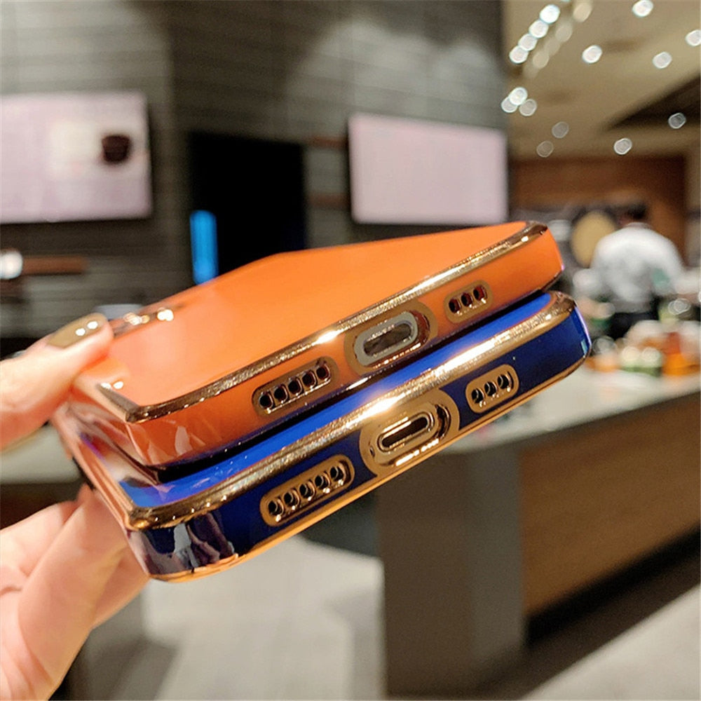 Solid Plating Lens Protection Phone Case For iPhone 12 Pro Max 11 13 Pro Max X XR XS Plus Soft TPU Cover The Clothing Company Sydney
