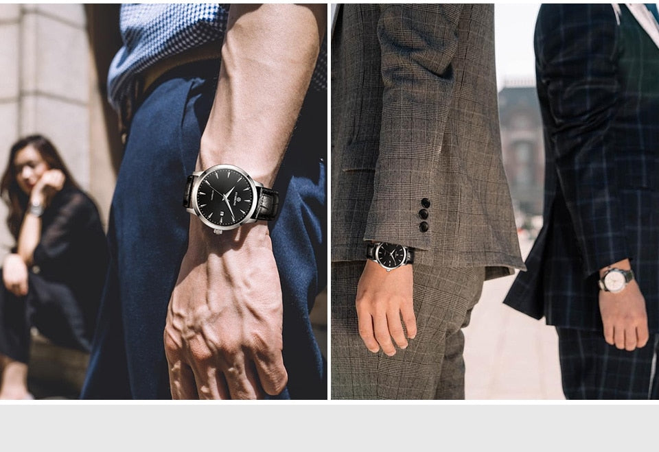 Men's Business Watch 40mm 5Bar Mechanical Watch Simple Sapphire  Ultra Thin Mechanical Watch The Clothing Company Sydney