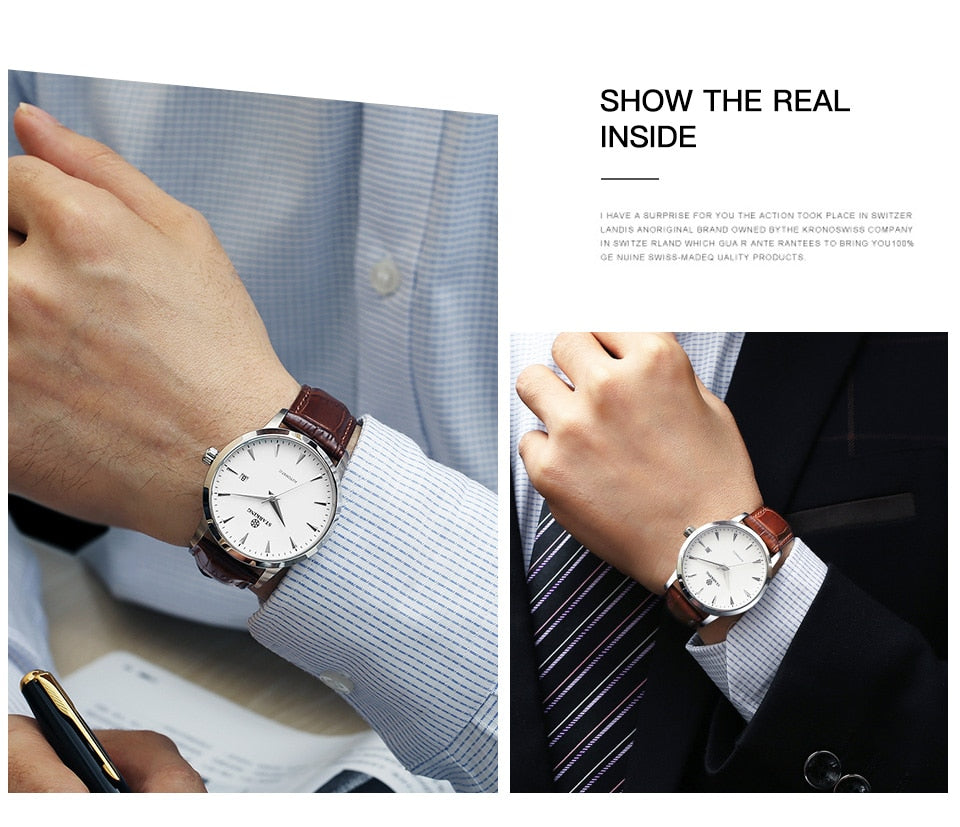 Men's Business Watch 40mm 5Bar Mechanical Watch Simple Sapphire  Ultra Thin Mechanical Watch The Clothing Company Sydney