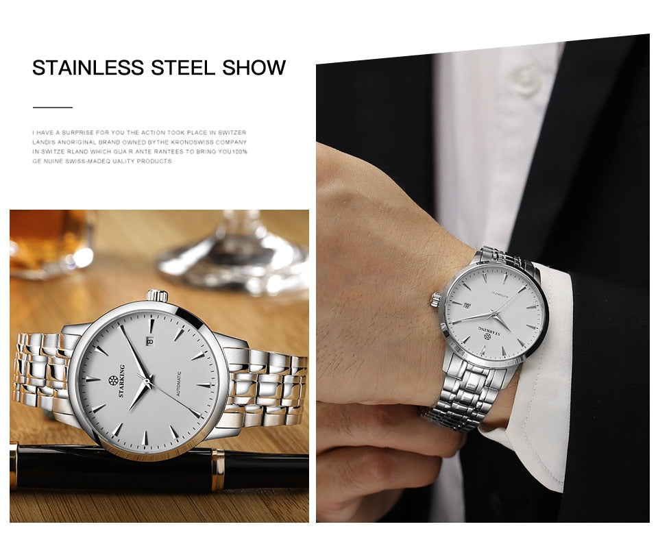Men's Business Watch 40mm 5Bar Mechanical Watch Simple Sapphire  Ultra Thin Mechanical Watch The Clothing Company Sydney