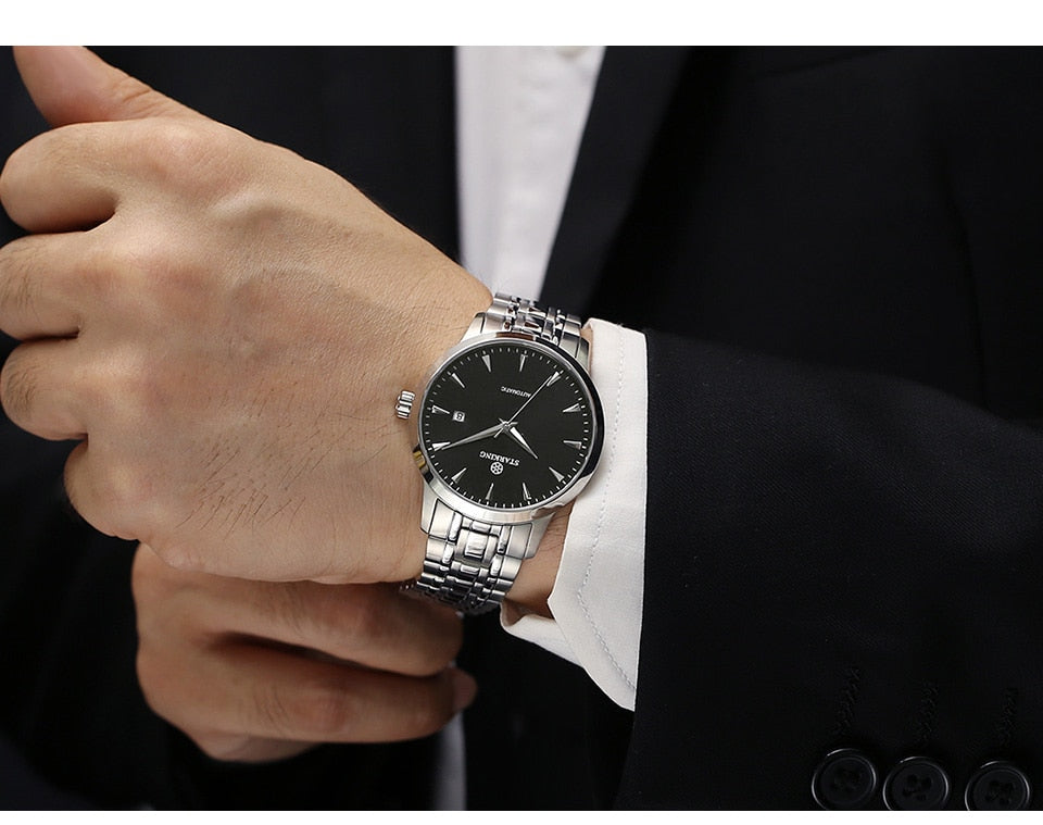 Men's Business Watch 40mm 5Bar Mechanical Watch Simple Sapphire  Ultra Thin Mechanical Watch The Clothing Company Sydney