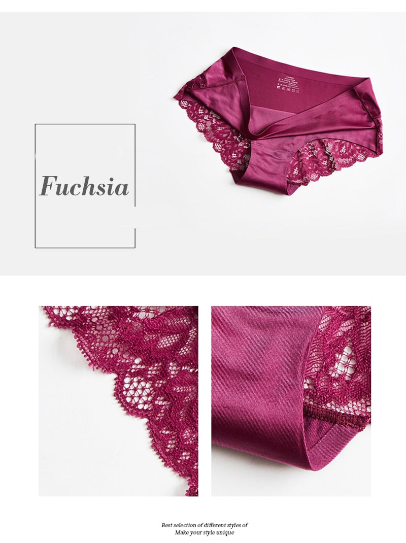 3 Pack Hollow Out Women's Panties Ice Silk Underwear Seamless Solid Sports Briefs Low Waist Underpants Lingerie Set The Clothing Company Sydney