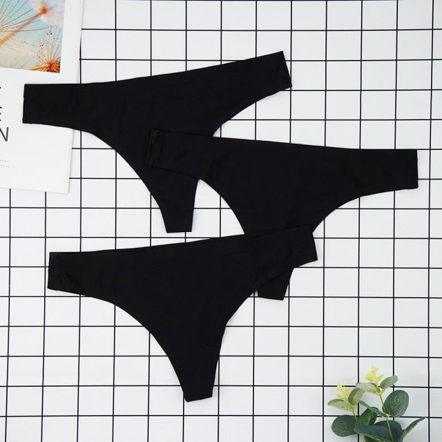 3 pack Seamless Thongs Underwear Panties Ice Silk Sports Intimate Panty G String Underpants The Clothing Company Sydney