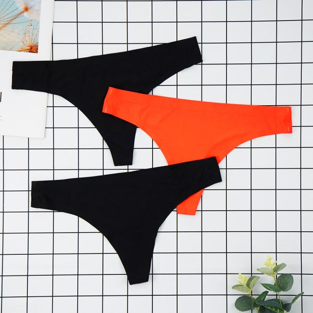 3 pack Seamless Thongs Underwear Panties Ice Silk Sports Intimate Panty G String Underpants The Clothing Company Sydney