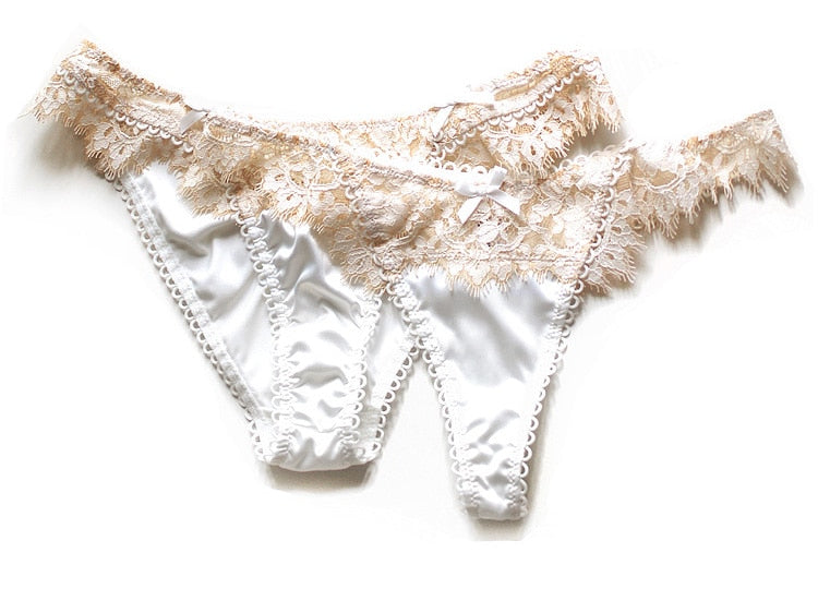 Eyelashes Lace Panties Underwear Low-waist Lingerie Embroidery Breathable G String Intimates The Clothing Company Sydney