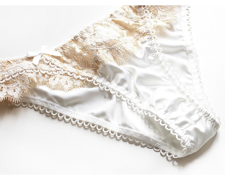 Eyelashes Lace Panties Underwear Low-waist Lingerie Embroidery Breathable G String Intimates The Clothing Company Sydney