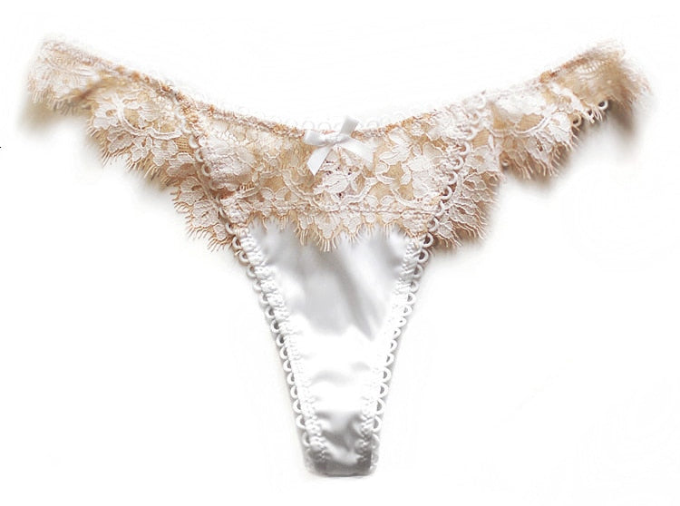 Eyelashes Lace Panties Underwear Low-waist Lingerie Embroidery Breathable G String Intimates The Clothing Company Sydney