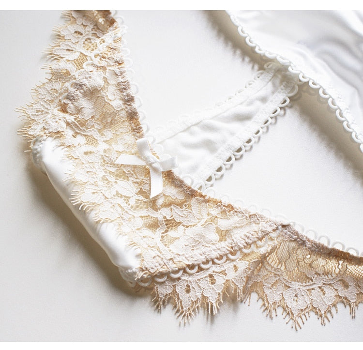 Eyelashes Lace Panties Underwear Low-waist Lingerie Embroidery Breathable G String Intimates The Clothing Company Sydney