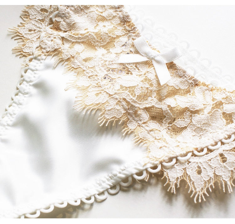 Eyelashes Lace Panties Underwear Low-waist Lingerie Embroidery Breathable G String Intimates The Clothing Company Sydney