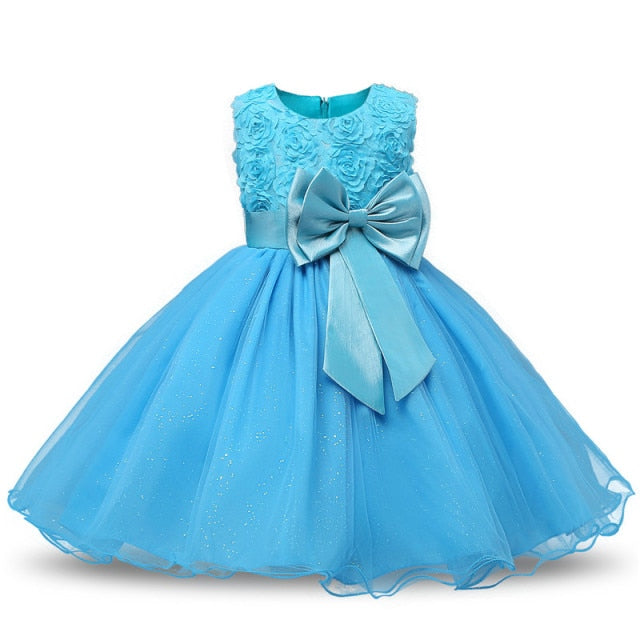 Elegant Princess Lace Dress Kids Flower Embroidery Girls Vintage Children Dresses for Christmas Party Red Ball Gown The Clothing Company Sydney