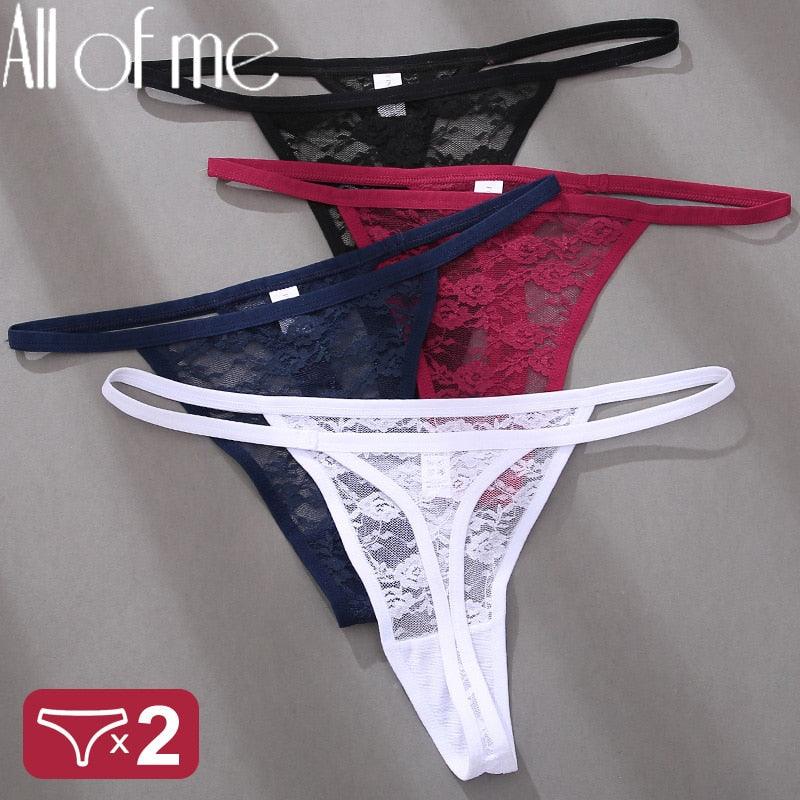 2 pack Women's Underwear Lace Panties Floral Lingerie Panties Thong G-String Pantys Perspective Intimates The Clothing Company Sydney