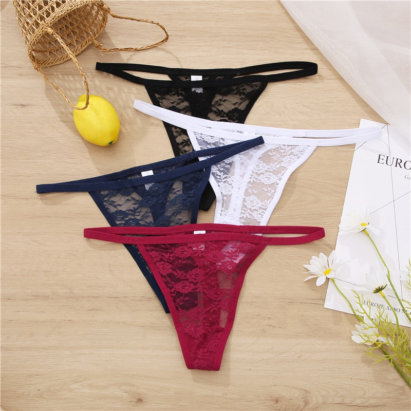 2 pack Women's Underwear Lace Panties Floral Lingerie Panties Thong G-String Pantys Perspective Intimates The Clothing Company Sydney