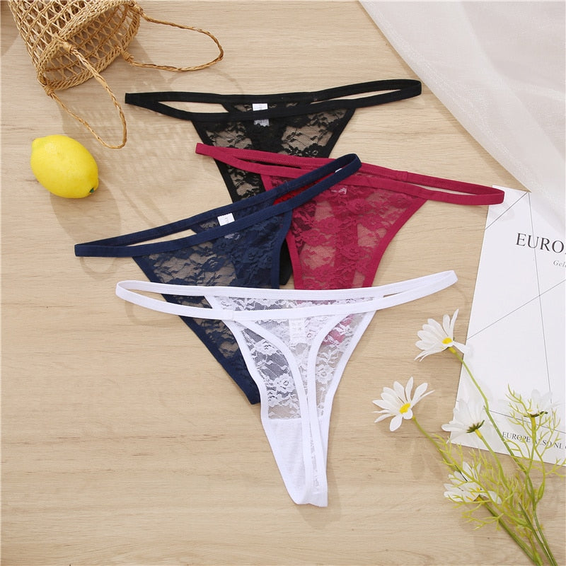 2 pack Women's Underwear Lace Panties Floral Lingerie Panties Thong G-String Pantys Perspective Intimates The Clothing Company Sydney