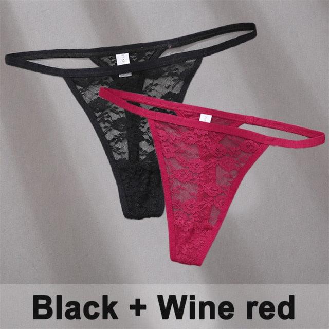 2 pack Women's Underwear Lace Panties Floral Lingerie Panties Thong G-String Pantys Perspective Intimates The Clothing Company Sydney