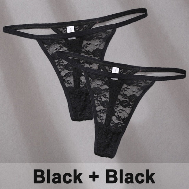 2 pack Women's Underwear Lace Panties Floral Lingerie Panties Thong G-String Pantys Perspective Intimates The Clothing Company Sydney