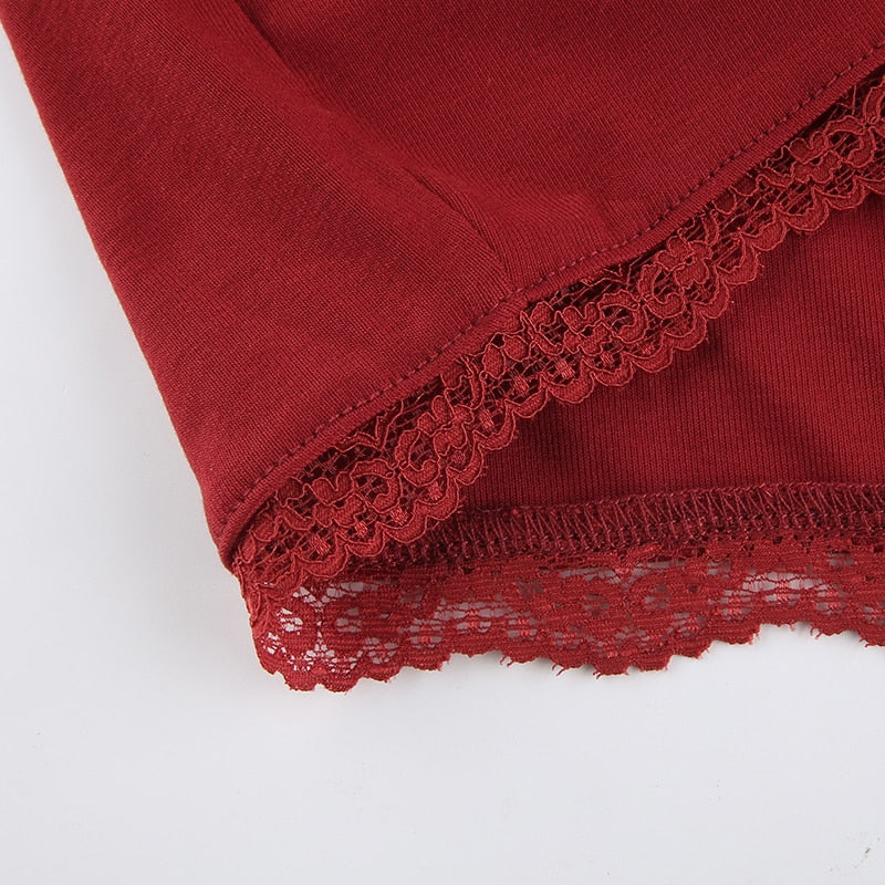 Square Neck Lace Patchwork Bodycon Black Elegant Cotton Fashion Side Split Autumn Dress The Clothing Company Sydney