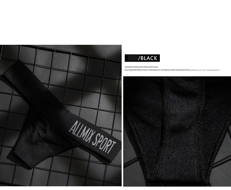 3 Pack Women's Cotton T-Back Panties Set Underwear Seamless Letter Solid Thongs G-String Low Waist Lingerie The Clothing Company Sydney