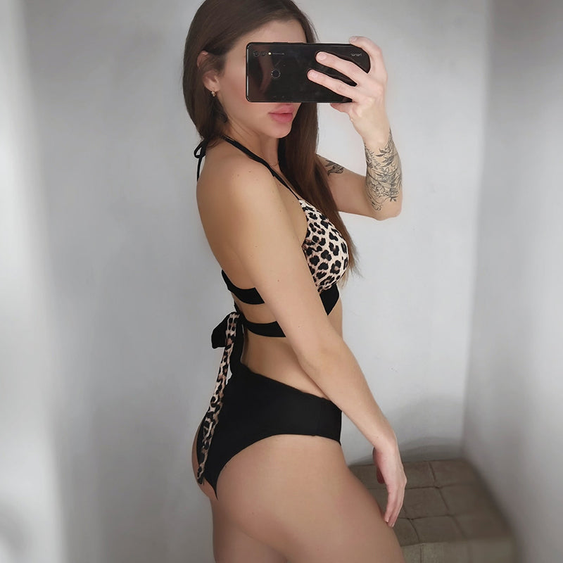 2 Piece One Shoulder Swimsuit High Waist Swimwear Ring Ribbed Brazilian Bikini Set The Clothing Company Sydney