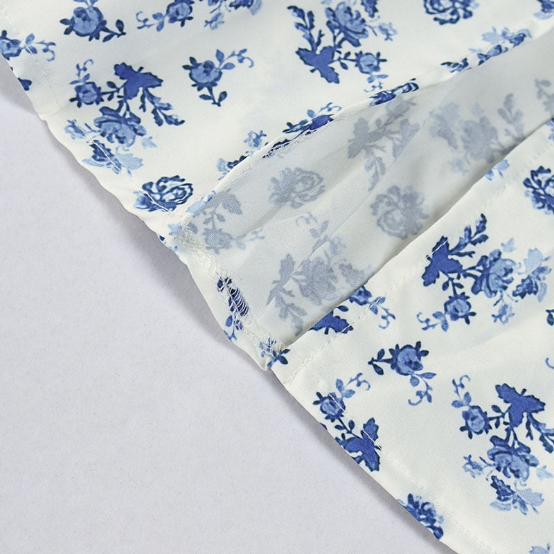 Floral Print Elegant Short Sleeve Split Dress The Clothing Company Sydney
