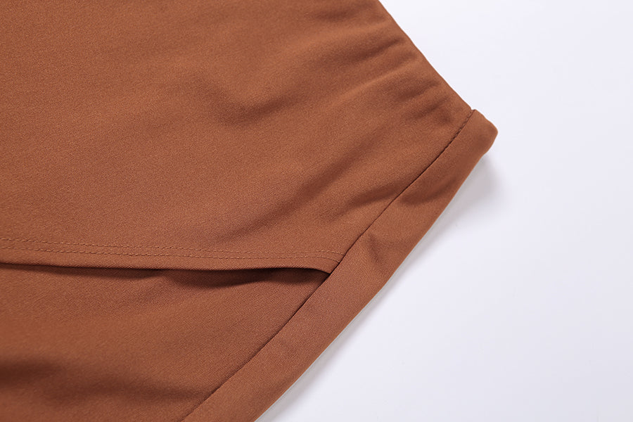 Autumn Casual Two Piece Skirts Sets Long Lantern Sleeve Lace Up Tops+Side Slit Mini Skirts Outfits The Clothing Company Sydney