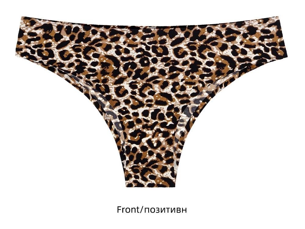 1 Piece Women's Panties Underwear Seamless Sports Leopard T-back G-string Thongs Ice Silk Briefs The Clothing Company Sydney