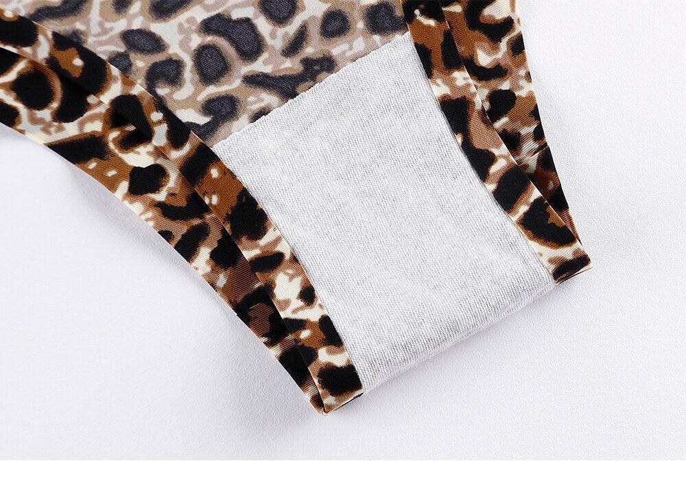 1 Piece Women's Panties Underwear Seamless Sports Leopard T-back G-string Thongs Ice Silk Briefs The Clothing Company Sydney