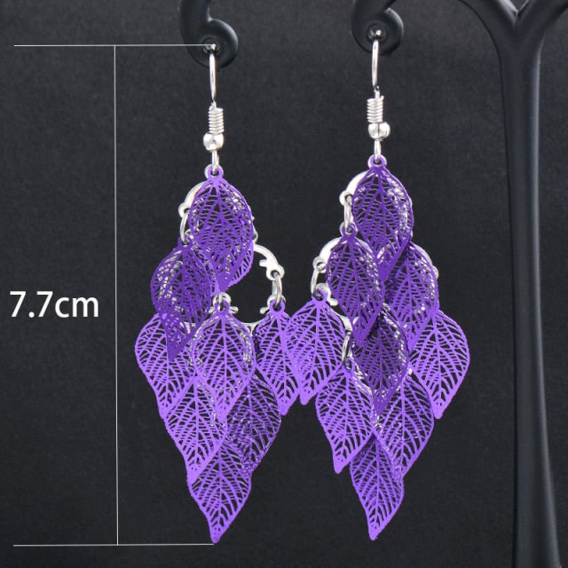 Charm White Black Enamel Gold Leaf Drop Earrings Fashion Jewelry The Clothing Company Sydney