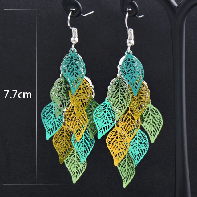 Charm White Black Enamel Gold Leaf Drop Earrings Fashion Jewelry The Clothing Company Sydney