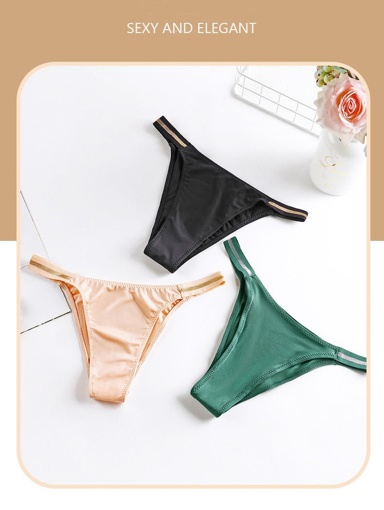 3 Pack Thongs Panties Bikini G-String Seamless Underwear Low Waist Briefs Underpants Lingerie The Clothing Company Sydney