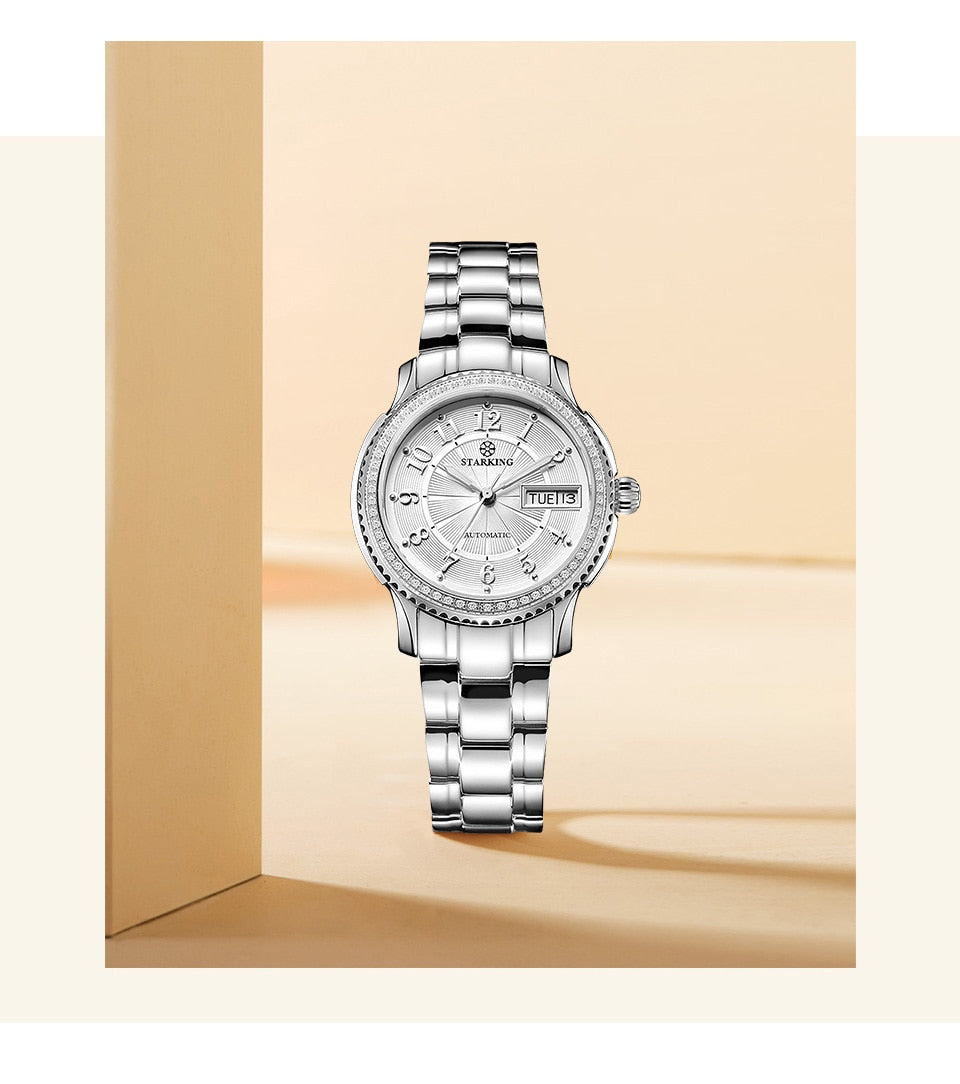 Ladies Mechanical Miyota Movt Stainless Steel Wristwatch Sapphire Automatic Self-wind Bracelet Watch The Clothing Company Sydney