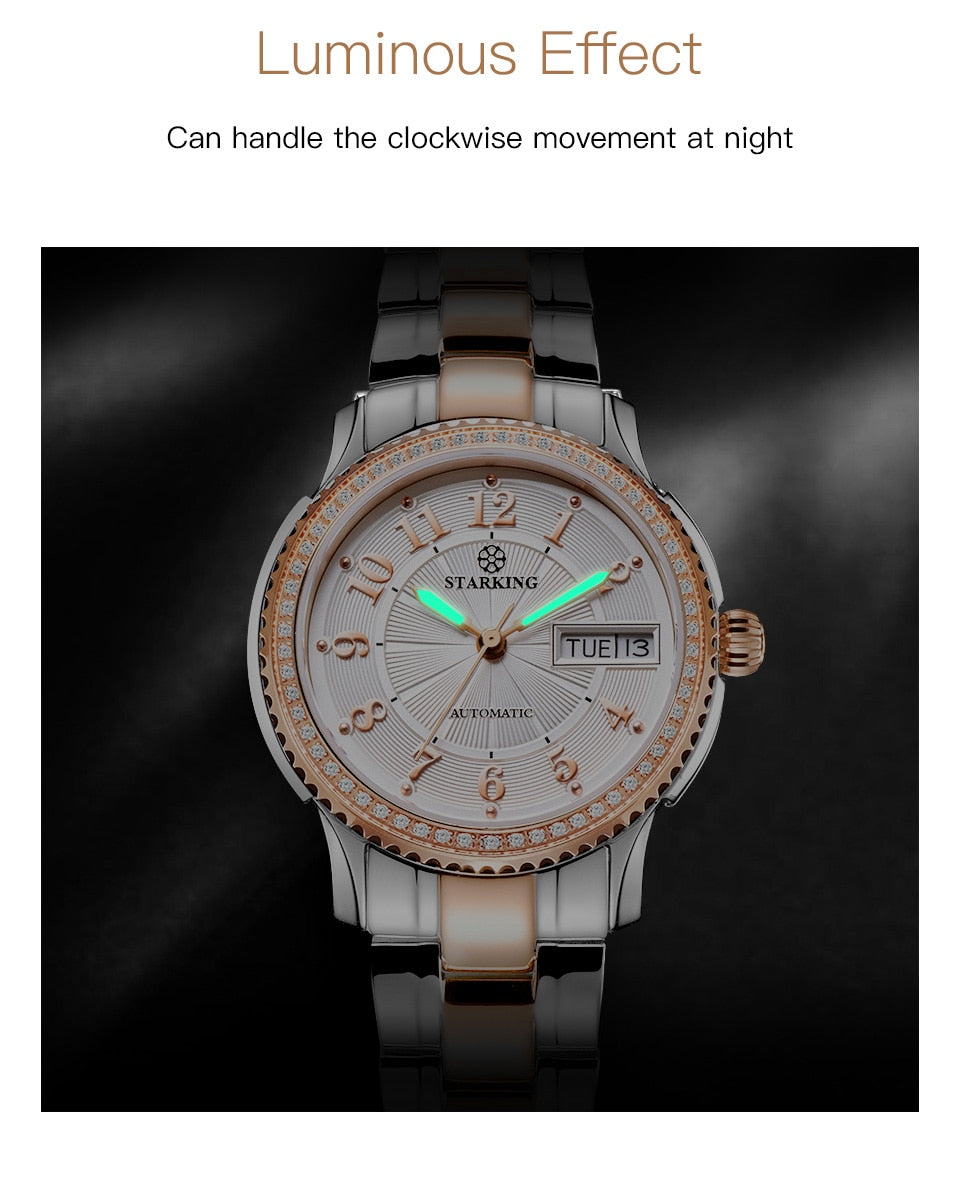 Ladies Mechanical Miyota Movt Stainless Steel Wristwatch Sapphire Automatic Self-wind Bracelet Watch The Clothing Company Sydney