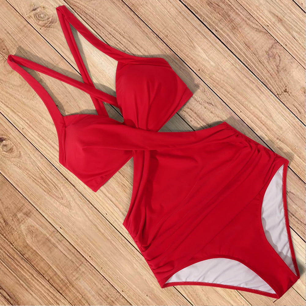 Cut Out One Piece Swimsuit Push Up Swimming Suit Bathing Suit Halter Beachwear Monokini Swimwear The Clothing Company Sydney