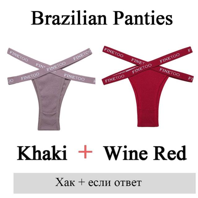 2 Pack Summer Brazilian Panties for Women Low Rise Cotton Panties Front Cross Underwear Breathable Lingerie Briefs The Clothing Company Sydney