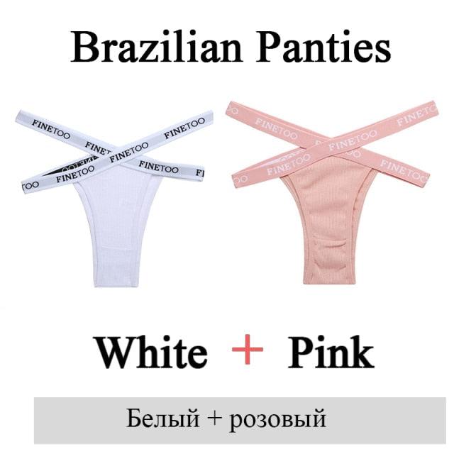 2 Pack Summer Brazilian Panties for Women Low Rise Cotton Panties Front Cross Underwear Breathable Lingerie Briefs The Clothing Company Sydney