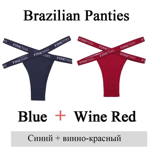 2 Pack Summer Brazilian Panties for Women Low Rise Cotton Panties Front Cross Underwear Breathable Lingerie Briefs The Clothing Company Sydney