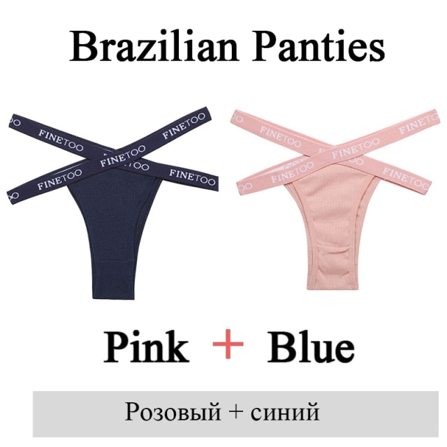 2 Pack Summer Brazilian Panties for Women Low Rise Cotton Panties Front Cross Underwear Breathable Lingerie Briefs The Clothing Company Sydney