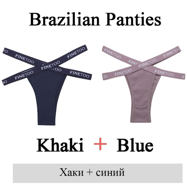 2 Pack Summer Brazilian Panties for Women Low Rise Cotton Panties Front Cross Underwear Breathable Lingerie Briefs The Clothing Company Sydney