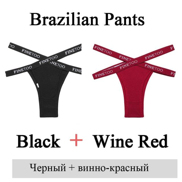 2 Pack Summer Brazilian Panties for Women Low Rise Cotton Panties Front Cross Underwear Breathable Lingerie Briefs The Clothing Company Sydney
