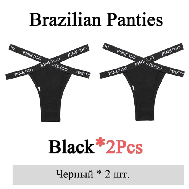 2 Pack Summer Brazilian Panties for Women Low Rise Cotton Panties Front Cross Underwear Breathable Lingerie Briefs The Clothing Company Sydney