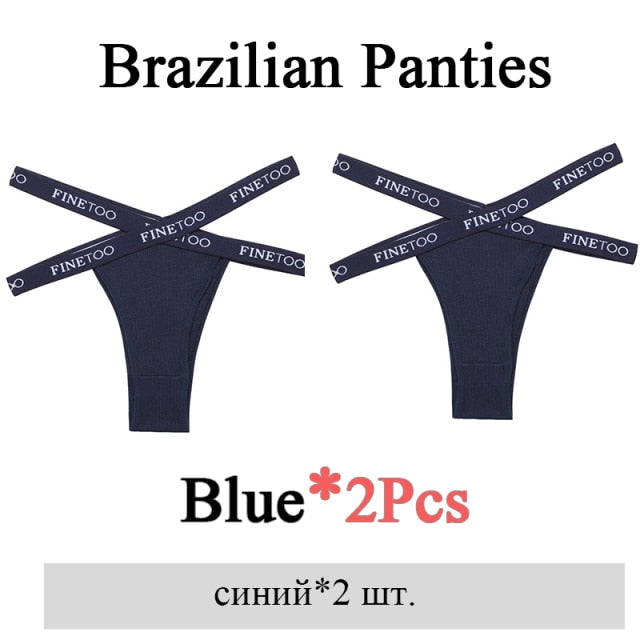 2 Pack Summer Brazilian Panties for Women Low Rise Cotton Panties Front Cross Underwear Breathable Lingerie Briefs The Clothing Company Sydney