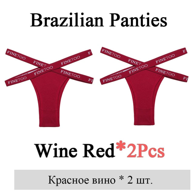2 Pack Summer Brazilian Panties for Women Low Rise Cotton Panties Front Cross Underwear Breathable Lingerie Briefs The Clothing Company Sydney