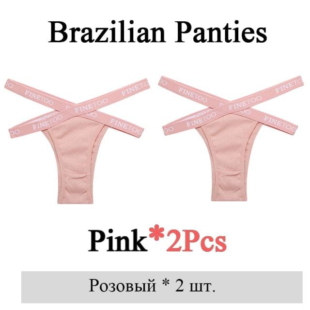 2 Pack Summer Brazilian Panties for Women Low Rise Cotton Panties Front Cross Underwear Breathable Lingerie Briefs The Clothing Company Sydney
