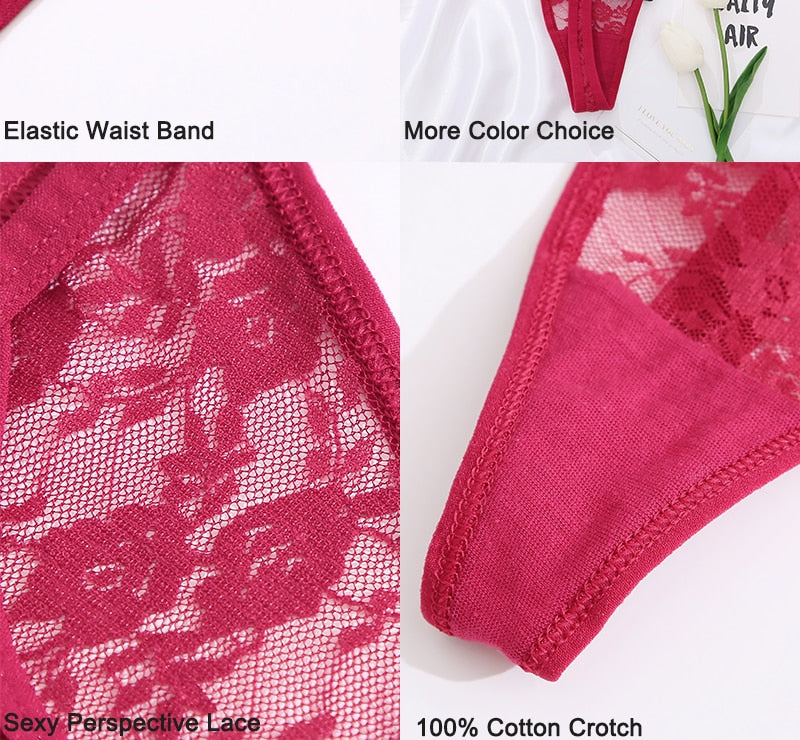 2 pack Women's Underwear Lace Panties Floral Lingerie Panties Thong G-String Pantys Perspective Intimates The Clothing Company Sydney