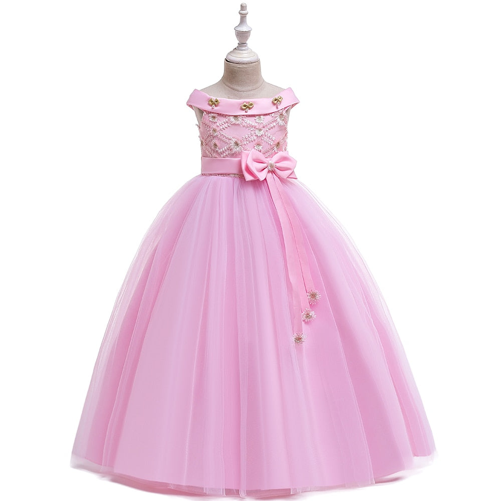 Summer Girls Long Bridesmaid Kids Dresses For Girls Children Princess Flower Girl Party Wedding Dress The Clothing Company Sydney