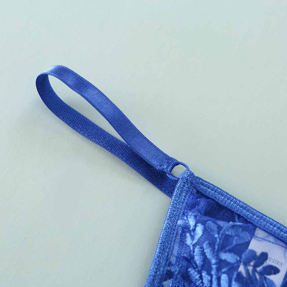 2 Piece Floral Embroidery Lingerie See Through Underwear Transparent Lingerie Lace Bra Thong Brief Set The Clothing Company Sydney