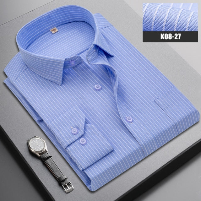 Boutique Men Clothing Business Casual Striped Plaid Regular Fit Men's Dress Shirt The Clothing Company Sydney